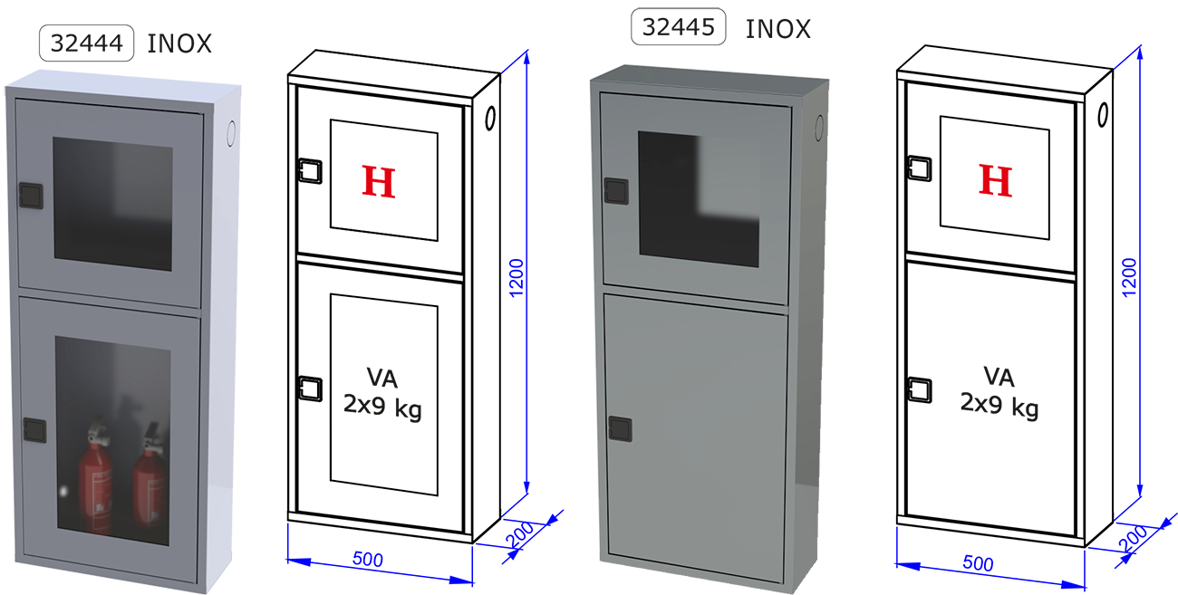 Fire protection cabinets